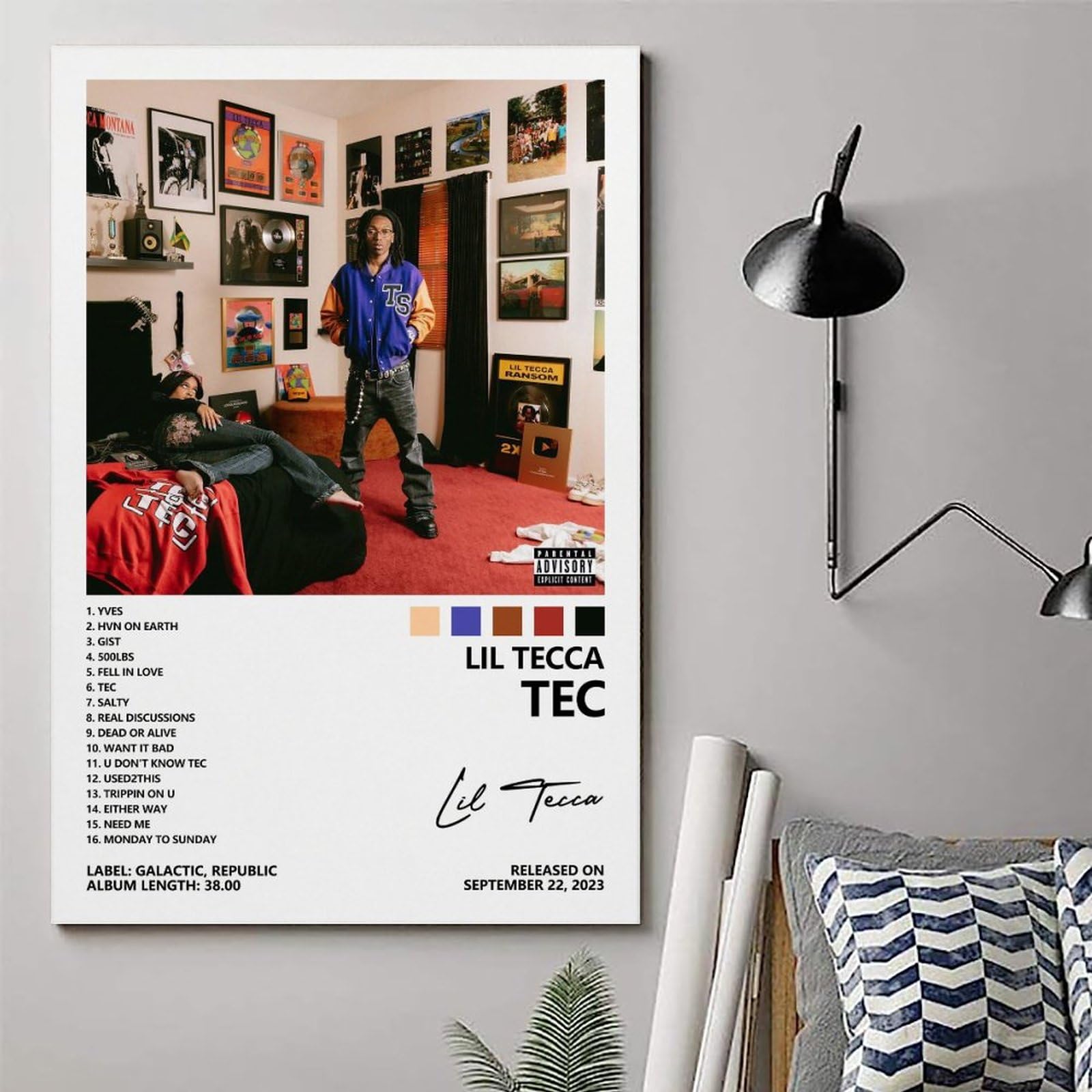 Amazon.com: Lil Tecca Poster Tec Album Cover Poster for Room